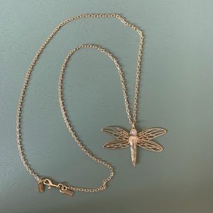 Coach gold dragonfly pendant - like-new!